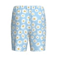 thumbnail image 4 of Picia Floral Daisy Pajama Shorts for Men, Men's Pajama Bottoms, Sleepwear,Short Pajama Pants-Small, 4 of 9