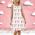 thumbnail image 2 of Gbsyewxs Dresses For Girls Strappy Sleeveless Bow Ice Cream Print Casual Midi Summer Girls Clothes Pink Size 11-12 Years, 2 of 5