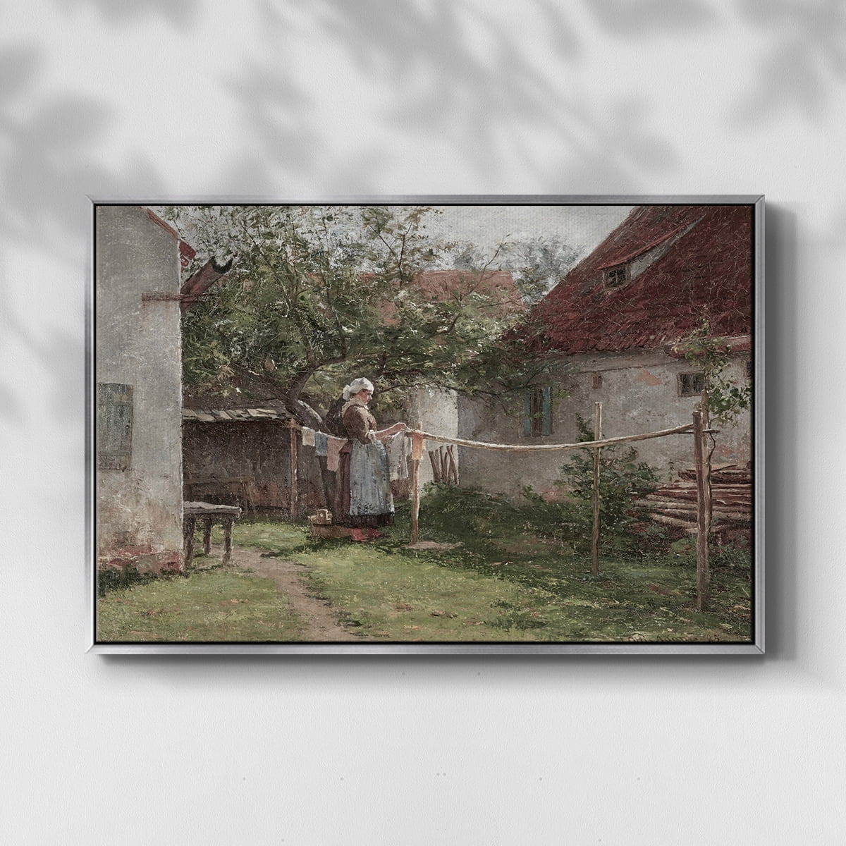 Vintage Landscape-CCCLXII By Wexford Home Framed in Silver Wood Gallery Wrapped Canvas 17 in. x 25 in.