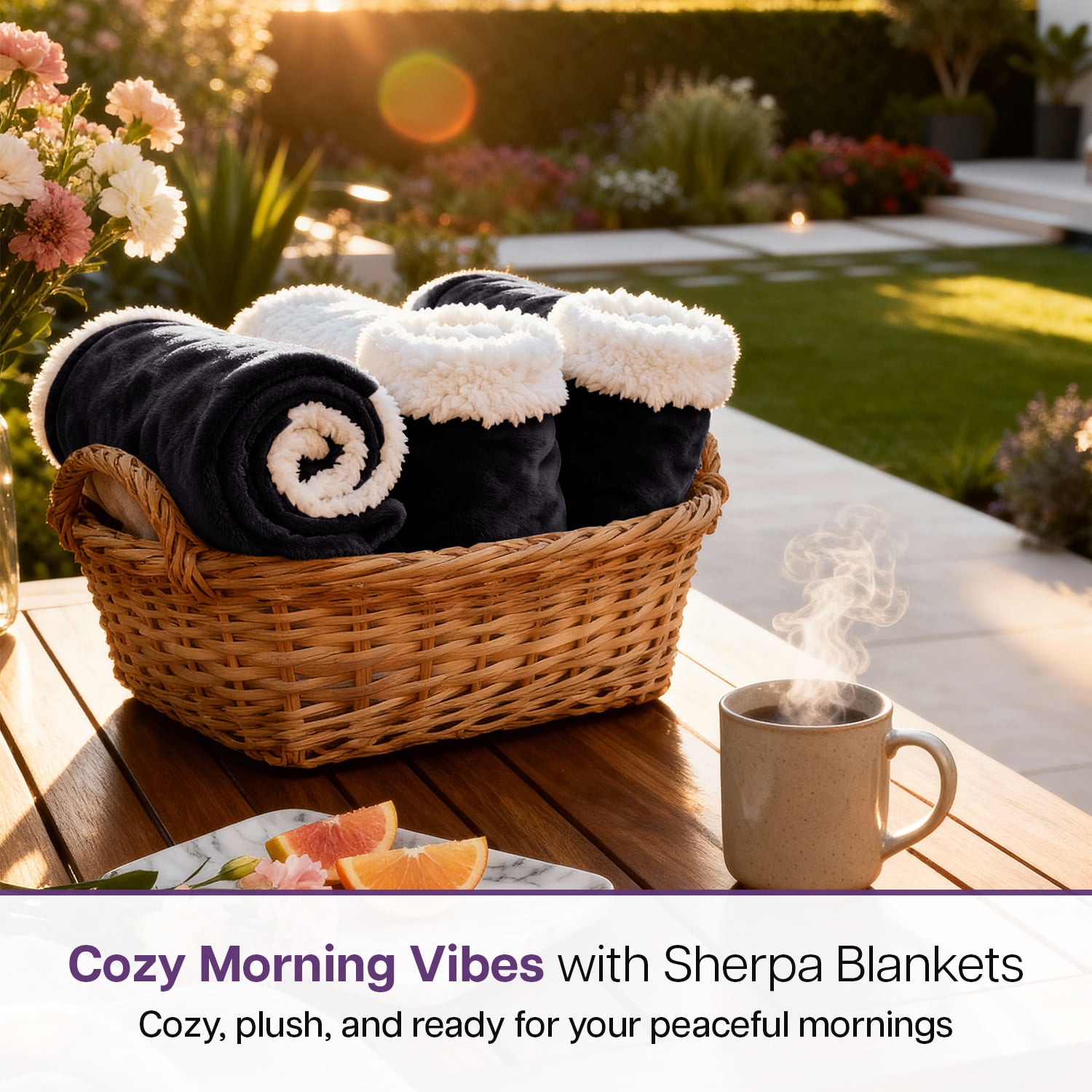IR Imperial Rooms Wholesale Sherpa Fleece Blankets 12-Packs Warm & Soft Plush Washable Lightweight Cozy for Charity & Gift Black Twin Size