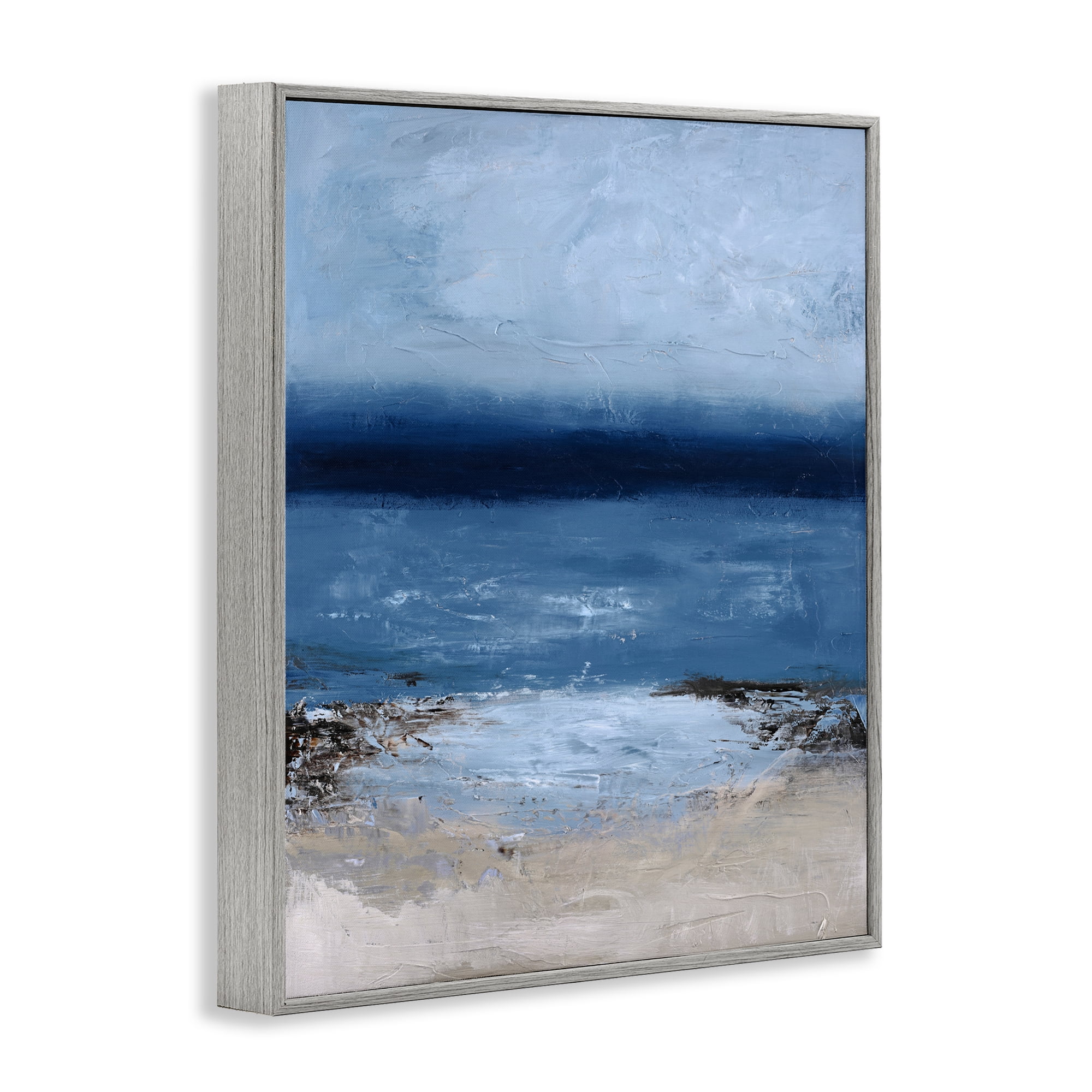 Endless Sea Moods Gray Framed Giclee Art, design by Design Fabrikken