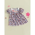 thumbnail image 5 of BemeyourBBs Kids Girl’s Dress, Short Sleeve Bow Embroidery Letters Summer Dress, 5 of 9