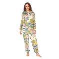 thumbnail image 2 of FORMRS Onesies Pajama for Adults Unisex Hoodie Winter Jumpsuit One Piece Sleepwear, Sizes S-2XL, Pink Floral Wave, 2 of 7