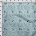 thumbnail image 3 of oneOone Cotton Poplin Sky Blue Fabric Leopard Animal Skin Craft Projects Decor Fabric Printed By The Yard 56 Inch Wide, 3 of 4