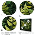 thumbnail image 3 of Designart "Dynamic Ferns Green and Black Contrast VI" Floral Floater Framed Wall Art Print, 3 of 7