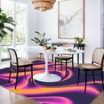 thumbnail image 3 of Abstract Liquid Waves Swirl Area Rugs 5x8ft Rug Retro Purple Orange Ombre Funky Rugs Soft Washable Non Slip Floor Carpet for Living Room Bedroom Office, 3 of 6