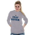 thumbnail image 3 of US Air Force USAF Sister Proud Sis Women's Long Sleeve T Shirt Brisco Brands S, 3 of 6