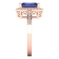 thumbnail image 3 of Halo Engagement Ring for Women - 2.78ct Simulated Tanzanite in 14K Rose Gold Promise Ring, 3 of 6