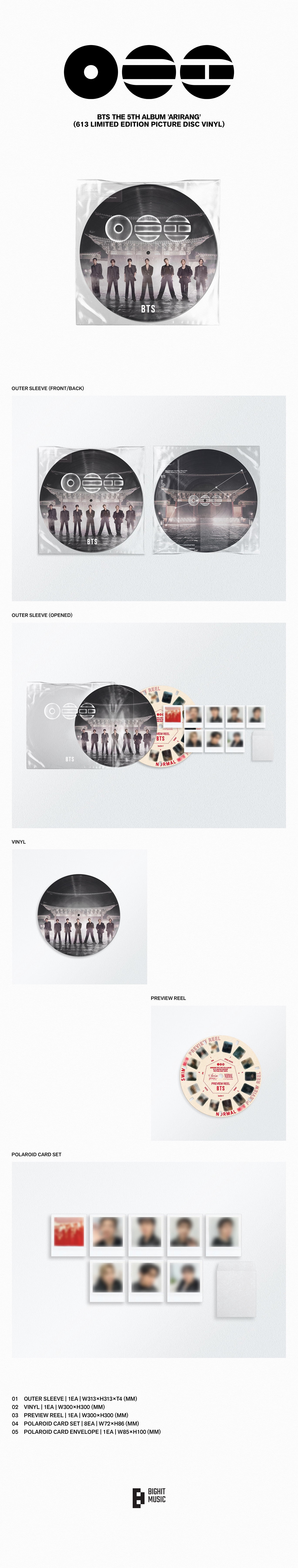 BTS - BTS The 5th Album 'ARIRANG' - 613 Limited Edition Picture