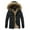 Black, variant on VSSSJ Men's Winter Coats Big and Tall Solid Color Button Down Long Sleeve Padded Jacket with Hooded Casual Fashion Warm Outdoor Coat Khaki XXXXL