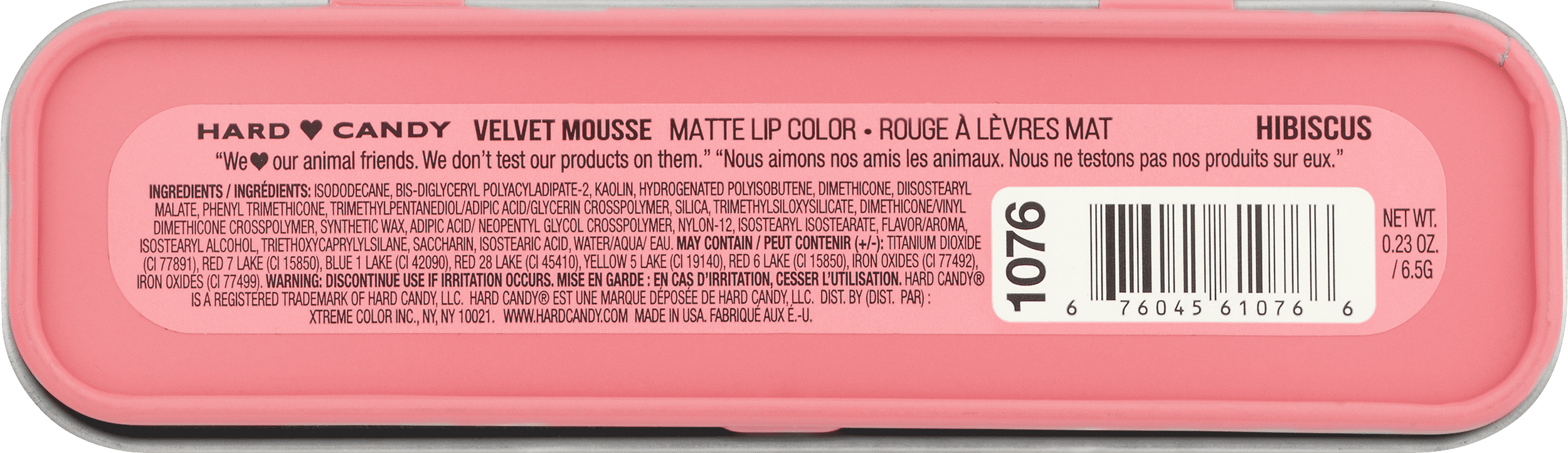 Hard Candy Velvet Mousse Matte Lip Color, Tulip Shade, Hydrates