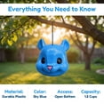 thumbnail image 5 of Cute 3D Squirrel Head Feeder, Funny Vivid Lifelike Mouse Design Hanging Feeder with Large Easy‑Fill Opening, Weatherproof Durable Attractive Animal Style Decor for Garden Backyard Unique Gift, 5 of 6