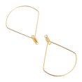 thumbnail image 2 of FRCOLOR jewelry making kit 50pcs Chic Double Holes Earring Rings Hanging Pendants Charms DIY Making Material Kit Eardrop Accessory for Woman (Fan Shape, Golden),1.57"X1.18"X0.04", 2 of 4