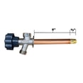 thumbnail image 2 of Prier 400 Series 1/2 in. MPT X 1/2 in. Sweat Anti-Siphon Brass Freezeless Wall Hydrant, 2 of 2