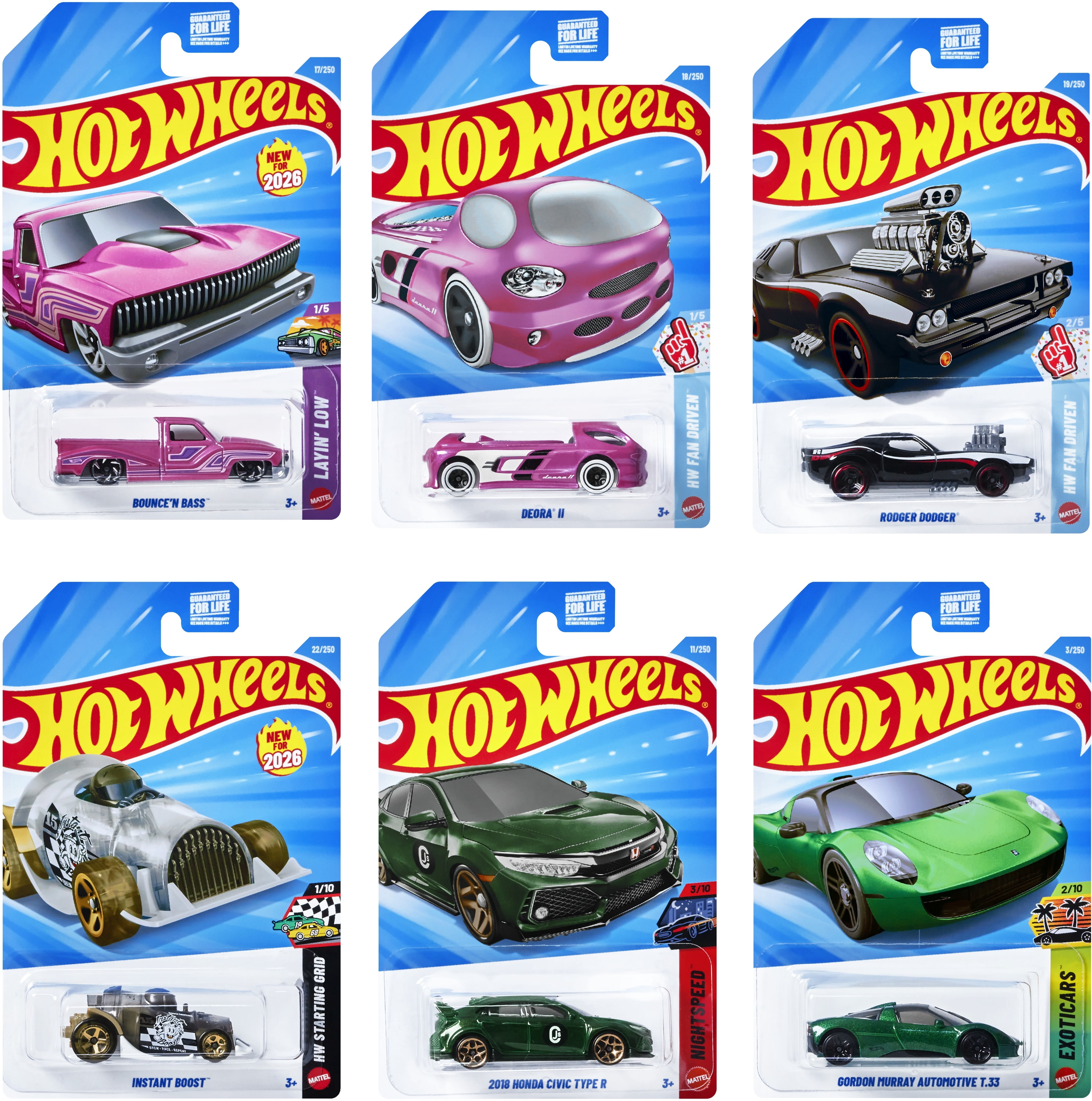 Hot Wheels Basic 1:64 Car 72-Piece F Assortment