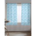 thumbnail image 5 of Sheer Curtains 72 Inches Long, Blue Spring Floral Semi Sheer Curtains Light Filtering Window Treatment, Farmhouse Flowers Elegant Pastoral Privacy Voile Drapes for Living Room Bedroom 52x72 Inch, 5 of 7