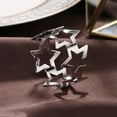 thumbnail image 5 of Napkin Rings 12 Pieces of Five-Pointed Star,Round Metal Napkin Buckle for Dining, Anniversary, Birthday, Easter, Dining, Party of Table Setting, 5 of 5