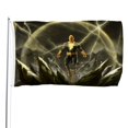 thumbnail image 1 of Black Adam Bandera impresa con temática, regalo perfecto para fanáticos, amigos y familiares, y adecuada para actividades al aire libre e interiores, decoraciones de fiesta. 90 cm × 150 cm., 1 of 6