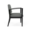 thumbnail image 2 of Amherst Wood Reception Waiting Oversize Guest Chair / Black Wood / Light Gray, 2 of 5