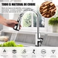 thumbnail image 3 of 2 Pcs Aireador de Grifo Cocina Giratorio a 360°, Extensor de Grifo, Grifo De Filtro De Salpicaduras Universal Con 3 Modos De Salida De Agua, FM22 FM24 G1/2 Cabezal de Repuesto con Adaptadores, 3 of 4