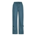 thumbnail image 3 of Hauaitttt Womens Casual Solid Color Loose Pockets Elastic Waist Pants Long Trousers Women Harem Pants plus Size Stretch Pants Cute Casual Pants for Women Womens Casual Business Attire Sweatpants for, 3 of 5