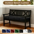 thumbnail image 2 of 36" x 14" Outdoor Bench Cushion, High-Density 60D Foam for Soft Support, Waterproof & UV-Resistant All-Weather Seat Pad with Non-Slip Backing, Perfect for Garden, Mudroom & Window Seat, Black, 2 of 6