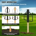 thumbnail image 2 of EDTara Fence Post Driver,37LB Post Driver with Handles,5.5 inch Inner Diameter T Post Pole Pounder,Heavy Duty Carbon Steel Hand Post Rammer, 2 of 7