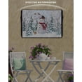 thumbnail image 6 of Outdoor TV Cover 70 to 75 Inch Weatherproof, Christmas Snowman Waterproof TV Screen Protector for Outside Decor with Zipper and Pocket 68"L x 42"H , Winter Blue Snowy Pine Forests Bird, 6 of 7