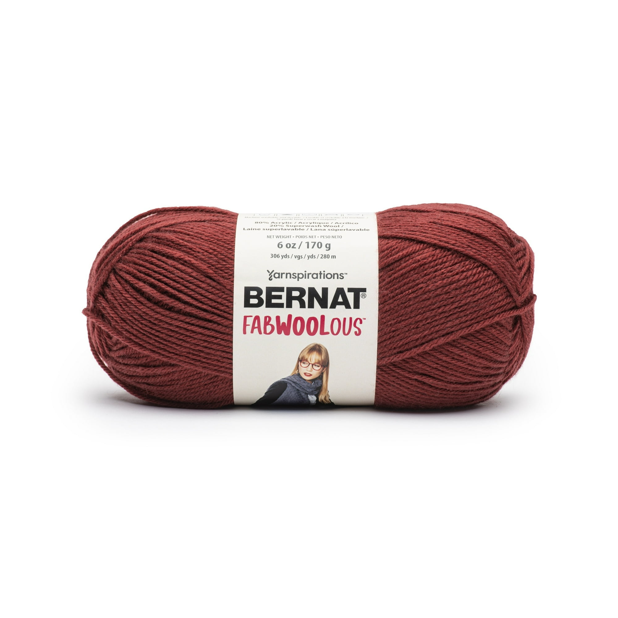 Bernat Fabwoolous Yarn Red Brick Walmart