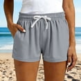 thumbnail image 2 of Women's Gym Workout Athletic Shorts Summer Lightweight Quick Drying Running Shorts with Pockets by Yigetop Grey XL, 2 of 7
