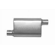 Gibson Exhaust 55130S GIB55130S CFT SUPERFLOW OFFSET/OFFSET OVAL MUFFLER, STAINLESS