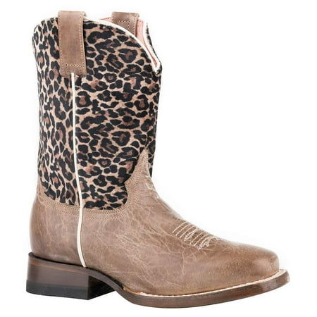

Roper Footwear Boys Roper Cheetah Cowgirl Boot 7 Tan