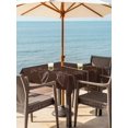 thumbnail image 3 of Outdoor Tablecloths with Umbrella Hole & Zipper, Brown Flowers 54x54 Inch Square Tablecloths, Pastoral Abstract Floral Minimalist Art Waterproof Table Cloth, Patio/Pool/Picnic Table Covers, 3 of 8