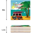 thumbnail image 3 of ZHANZZK Summer Tour Bus on Sandbeach with Palm Trees Set of 8 Coaster for Drinks, Absorbent Ceramic Stone Coasters Cup Mat with Cork Base for Home Kitchen Room Coffee Table Bar Decor, 3 of 4