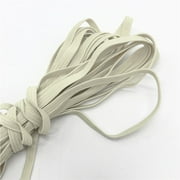 MY INFINITY STORE 10 Yards Braided Flat Elastic Stretch Band for Sewing, Crafts, DIY Mask - 1/4" (6mm): US Stock Ready to Ship from Chicago (Beige)