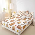 thumbnail image 3 of Erosebridal Capybara Lover Full Size Sheets,Cartoon Mouse Cute Orange Banana Bed Sheets For Girls Kids 4pcs, 3 of 6