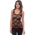 thumbnail image 1 of Sheer Nylon Lace Racerback Tank Top, 1 of 1