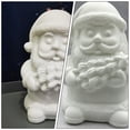 thumbnail image 2 of 1 Juego de figuras navideñas de Papá Noel sin pintar, bricolaje, vinilo en blanco, Papá Noel con pigmento, 2 of 6