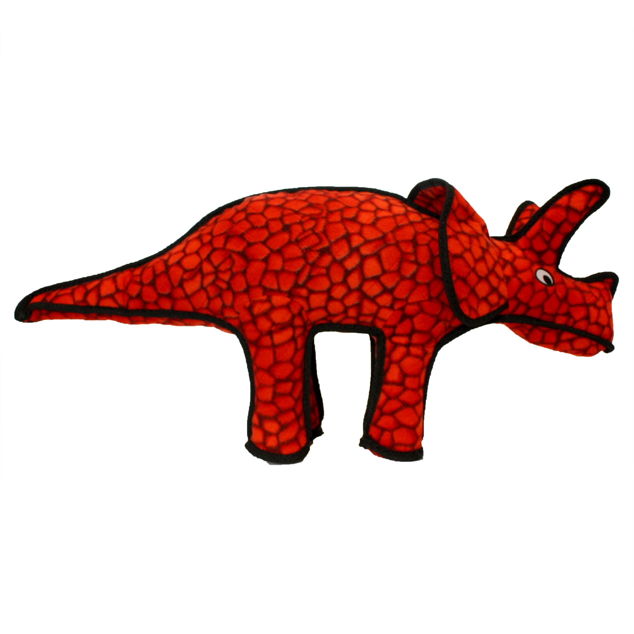 Tuffy Dinosaur Triceratops Durable Squeaky Plush Dog Toy