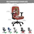 thumbnail image 7 of FKELYI Office Chair Covers Backrest Covers & Cushion Seat Covers Funny Santa Claus Dinosaur Musical Note Print Desk Chair Protective Slip Covers for Home Office Decoration, 7 of 7