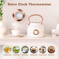 thumbnail image 4 of Hervidor eléctrico NESSGRAIM Retro 1.7L de acero inoxidable blanco, 4 of 8
