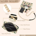 thumbnail image 3 of FORMRS Women Crossbody Purse with Chain Strap Vegan Leather Shoulder Handbag, Retro Green Stars, 3 of 7