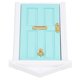 thumbnail image 4 of Mini Wooden Door Bright Color Vivid Details Smoother Edge Dollhouse Miniature Fairy Door for 1:12 Doll House GiftsMint Green, 4 of 4