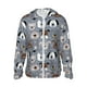 thumbnail image 1 of Fotbe Cute Dog Faces Chaqueta con Protección Solar UPF 50+ para Hombre y Mujer, Camisa con Capucha y Bolsillos-Large, 1 of 7