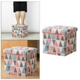 thumbnail image 6 of Axioma Cotton Linen Folding Storage Ottoman Cube Footrest Seat Stool Coffee Table Bench A, 6 of 10