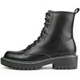 thumbnail image 3 of ICHIGO Women's Combat Boots Girls Black Ankle Booties, 3 of 6