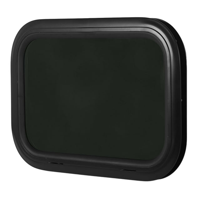 Ventana Fija De SemMe RV, Marco De Aluminio Con Vidrio Templado Negro Negro, Diseño De Esquina Redonda,