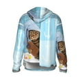 thumbnail image 3 of Balery Funny Cat Taking a Bath Men's Women's UPF 50+ Sun Protection Lightweight Hoodie Performance Long Sleeve Shirt for Fishing Running-Large, 3 of 9
