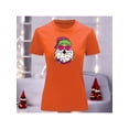 thumbnail image 1 of Playera Blusa Con Estampado De Santa Arbolito De Navidad Ropa Para Mujer Color Anaranjado Talla Chica Marca Emil SaEs, 1 of 4