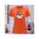thumbnail image 1 of Playera Blusa Con Estampado De Santa Arbolito De Navidad Ropa Para Mujer Color Anaranjado Talla Chica Marca Emil SaEs, 1 of 4